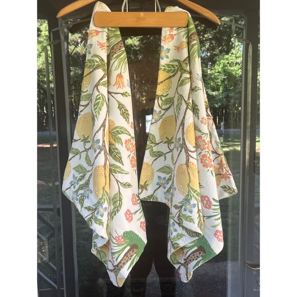 Pair Pier 1 Accent Pillow Cases JOCELYN Lemon Tree Shams Linen Blend - Picture 5 of 5